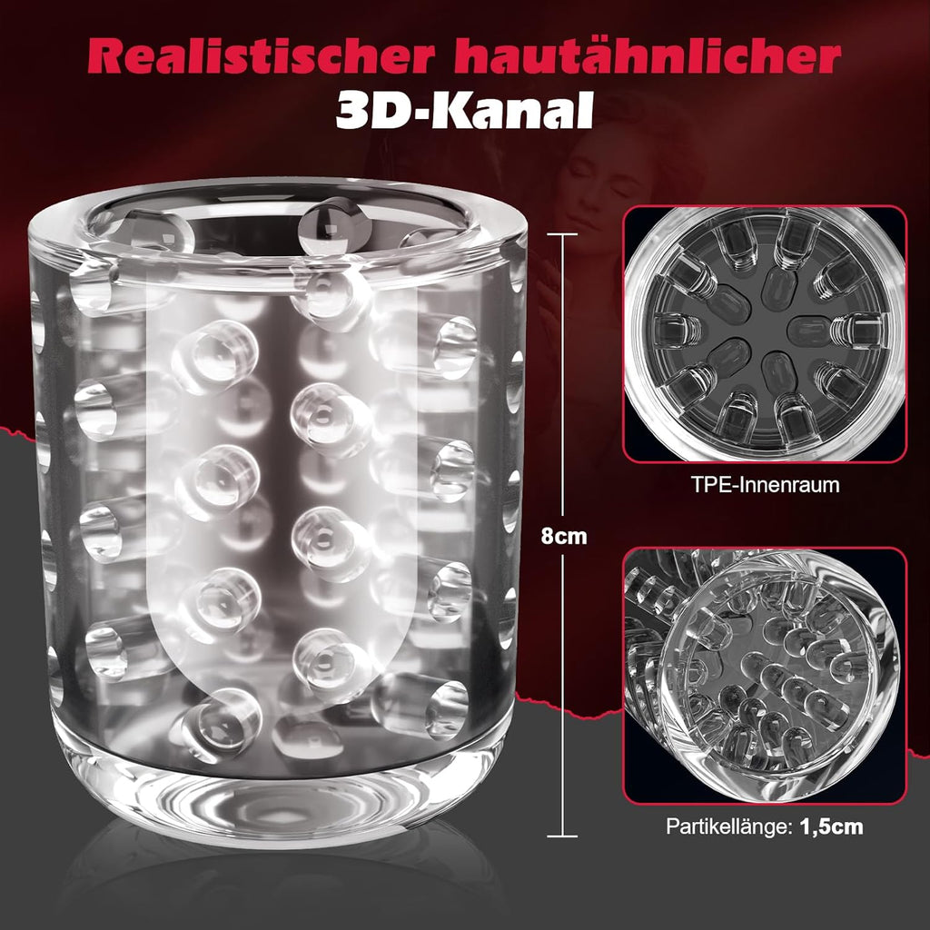 Masturbieren für Männer Elektrisch, Masturbator Sex Spielzeug für die Männer Solo mit 7 Vibration Stoß und Rotationsmodi, 3 in 1 Sexspielzeug Taschenmuschi Penis Masturbatoren Sex Toys Pussy