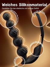 Load image into Gallery viewer, Sex Spielzeug für die Männer, Anal Plug Prostata Massagegerät Buttplug Penisring mit 10 Vibrierenden Modi, Prostata Stimulation mit 5 Analperlen, Wasserdichtes Sex Toyset für die Paare