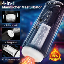 Load image into Gallery viewer, Masturbator Sex Spielzeug für die Männer solo, Masturbieren elektrisch mit Heizung 10 Vibrations-, 4 Saug- und 4 Schubmodi, Mann Penis Pumpe Pussy Sexspielzeug Blowjob Taschenmuschi Groß Masturbatoren