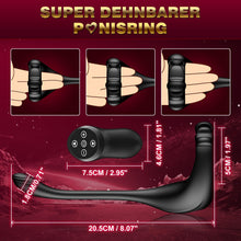 Load image into Gallery viewer, Prostata Stimulation Männer Analvibratoren für Mann - Analplug# für Männe Anal Vibrator mit Einstellbar Penisring, Sex Spielzeug für die Männer Vibratorensets Anal Dildo Plug Sex Toys mit 10 Modi