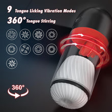 Load image into Gallery viewer, Elektrischer Masturbator Eichel Stimulator Sexspielzeug 9-Frequenz-Zungenleck-Vibrationsmodus Männlicher vibrierender Masturbationsbecher rotierende vibrierende Eichel leckender Flugzeugbecher