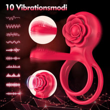 Load image into Gallery viewer, Vibrierender Penisring Sex Spielzeug für die Männer- 3 In 1 Cockring Sex Spielzeug für die Paare 10 Vibrationsmodi Penis Vibrator