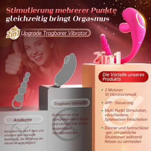Load image into Gallery viewer, Vibration für Frauen Sex Spielzeug für die Frau Paare mit APP, 2in1 Vibrator G-Punkt Anal Klitoris Vibratorensets 10Modi, Leise Tragbarer Vibratoren Bdsms Sexspielzeug Extrem Sex Toyset für Woman Rosa