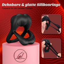 Load image into Gallery viewer, Dual Penisring Vibrator mit Klitoris Stimulator, Penisringe Sex Spielzeug für die Paare Extrem mit 9 Vibrationen, Sexspielzeug Vibratorensets für Paare Männer Cock Penis Ring Paarvibrator für Paare