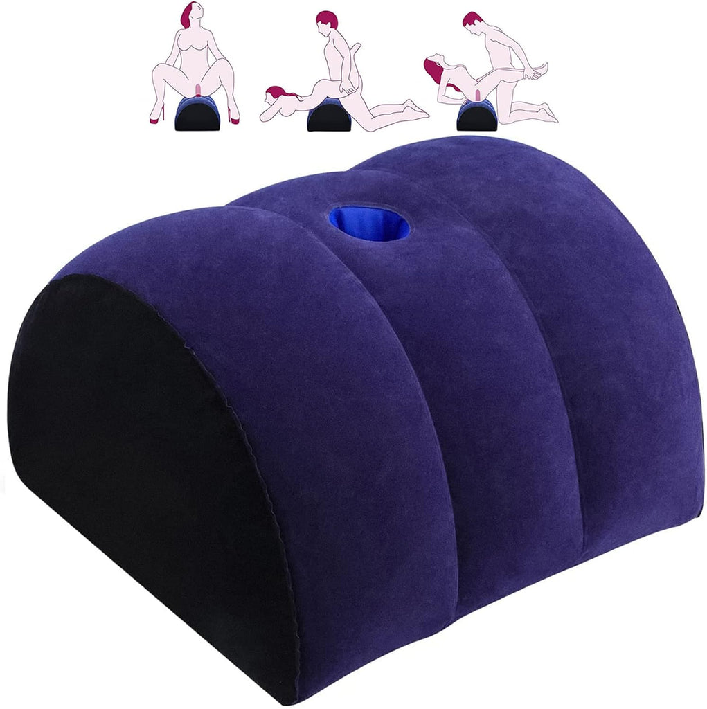 Sex Kissen Lendenkissen Sexspielzeug mit Loch für Paare Sex Frauen G Spot Position Kissen Multifunktionales Aufblasbares Kissen Sex Reisekissen Schlafzimmer Sexmöbel für Paare Frauen