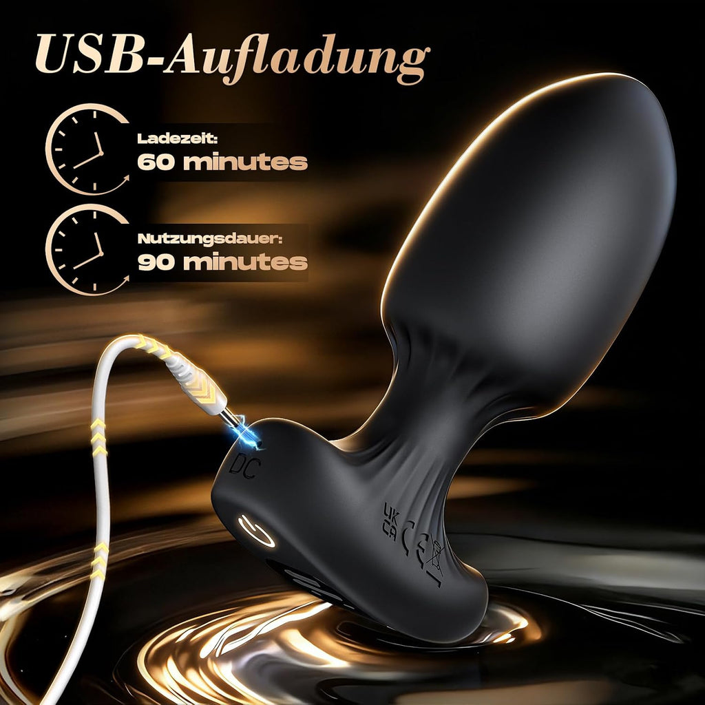Analvibratoren Sex Spielzeug für die Männer die Paare solo, Prostata Stimulation Gay Sex Toyset für Man, Anal Vibrator Toy Analdildo mit App & 9 Vibration