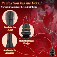 Load image into Gallery viewer, Wriggelnder Vibrator, realistischer Dildo, vibrierender Analplug, mit 9 Modi für Wellen und Vibration, G-Punkt und Prostata-Stimulator, mit Fernbedienung und Saugnapf, Unisex-Sexspielzeug