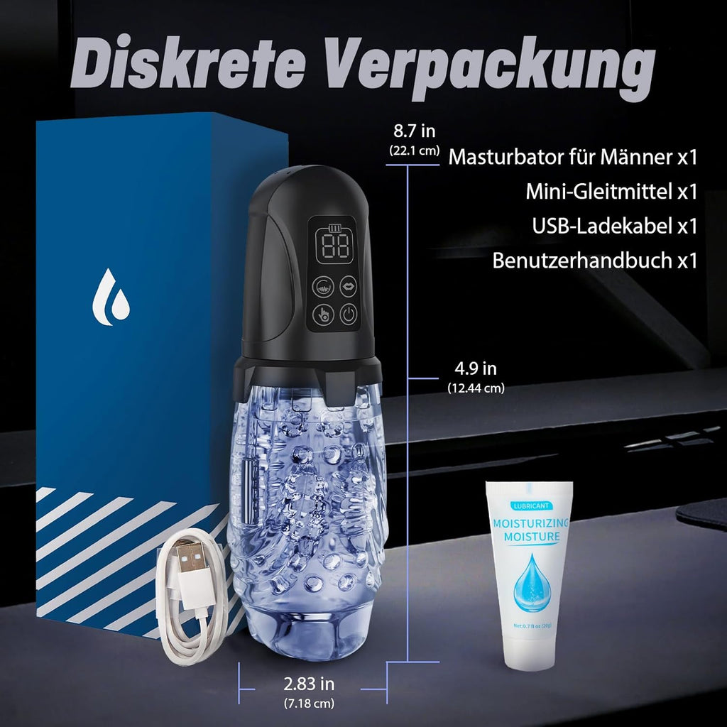 Elektrischer Masturbator Masturbieren für Männer, 7 Vibration 7 Saugmodi Sex Spielzeug für die Männer, Realistische Taschenmuschi Sexspielzeug mit Doppel-Starkmotor, Penispumpe Masturbatoren Sex Toys