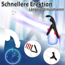 Load image into Gallery viewer, Dreieckiger Penisringe，Pleasure Ring Set 5 Cockringe Silikon Cockringe Hodenringe für Eine Härtere und Längere Erektion Erotisches Sexspielzeug für Paare Passend für Jede Größe Penis Ring Schwarz