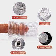Load image into Gallery viewer, Masturbieren Mann, Manuelle Masturbator Cup Sex Spielzeug für die Männer mit 3D Realistische Vagina Oralsex, Mini Tragbar Kristall Penis Trainingsgerät Masturbation Taschenmuschi für Männer