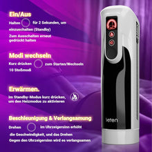 Load image into Gallery viewer, Elektrischer Masturbator für Männer, Realistische Masturbieren 10 Stoß &amp; Variabler Schwenk Beheizter Taschenmuschi Sex Toys, Blowjob Maschine Penis Stimulation Sex Spielzeug für die Männer Solo