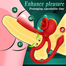 Load image into Gallery viewer, 4 in1 Penisring Vibrator Prostata Stimulation APP Penisring Set Sex Spielzeug, Penis Vibrator Massagegerät mit 3 Vibrationsmodi Penis Hoden langanhaltende Erektion Sexspielzeug für Männer