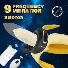 Load image into Gallery viewer, Vibrator mit APP-Steuerung Silikon Cockring für Penis/Hoden Stimulation, 3 IN 1 MULTIFUNKTIONALES DESIGN, 9 Vibrationsmodi, Wasserdichter Hodenringe Paarvibrator Sexspielzeug für Männer