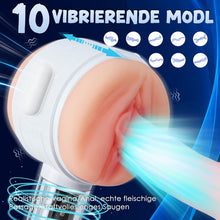 Load image into Gallery viewer, Elektrischer Masturbator Cup mit 3 Modi 7 Frequenz,Masturbieren für Männer Sex Toys Masturbieren für Männer Taschenmuschi Penis Masturbatoren mit 3D Realistischer Vagina Anal,Spielzeug für die Männer