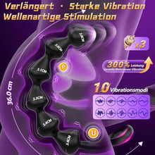 Load image into Gallery viewer, Flüssigsilikon Analplug Analkugeln mit 10 Vibrationsmodi Anal Dildo &amp; Analvibratoren für Männer und Frauen 36cm Sex Spielzeug für die Paare BDSM Dildo Anal Beads Prostata Stimulation Männer