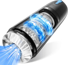 Load image into Gallery viewer, Elektrischer Masturbator Cup, Masturbieren für Männer mit 7 Saugmodi 7 Rotationsmodi, Blowjob Taschenmuschi Penis Stimulator 3D Realistischer Vagina Pussy Sex Spielzeug für die Männer Sex Toys