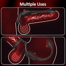 Load image into Gallery viewer, Vibrierender Penisring, Prostatamassagegerät, Analsexspielzeug, Analvibrator mit 9 Modi, Fernbedienung, vibrierender Analplug