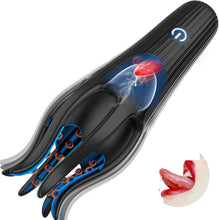 Load image into Gallery viewer, Masturbieren für Männer Penis Eichel Stimulator, Sex Spielzeug für die Männer Zunge Oralsex Masturbator 10 Modi, Vibratorensets Sexspielzeug für Männer Solo Paare Masturbatoren Taschenmuschi