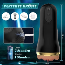 Load image into Gallery viewer, Elektrischer Masturbator Cup 10 Vibration mit 5 Saugmodi Sex Spielzeug für die Männer solo Sex Toys Masturbieren für Männer Taschenmuschi Penis Masturbatoren mit 3D Realistischer Vagina Pussy