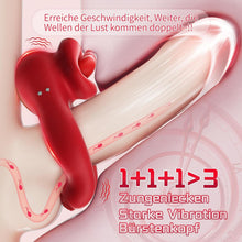 Load image into Gallery viewer, Penisring Vibrator, Sexspielzeug für die Paare Extrem Penis Vibrator 10 G-Punkt Vibrationsmodi and 10 Zungenlecken Klitoris Stimulator Cock Ring Sex Spielzeug für die Männer Frauen