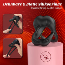Load image into Gallery viewer, Dual Penisring Vibrator mit 360° Verstellbarem Tongue Klitorisstimulator, Sex Spielzeug für die Paare Männer, Penis Ring Sexspielzeug für Paare Extrem Sex, Penisringe Sextoysets für Paare Sex Cockring