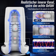 Load image into Gallery viewer, Masturbieren für Männer Handfrei, Masturbator 7 Teleskop 7 Saugen 7 Vibration Taschenmuschi, Sex Spielzeug für die Männer Solo KI Masturbatoren, Vibratorensets Ein-Klick Max Penis Pump Sex Toys Set
