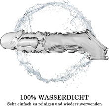 Load image into Gallery viewer, Penishülle mit Vibrator für 9 CM Penisverlängerung,Penis Sleeve erotisches Sexspielzeug für die Männer Penis Hülle Penismanschetten Sex Toyset Herren (Transparent)