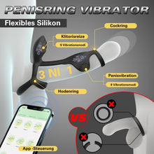 Load image into Gallery viewer, APP Penisring Set Sex Spielzeug für die Männer, 9 Vibrationsmodi Penis Vibrator Massagegerät, Penis Ring Cockringe Erotik Sexspielzeug für Paare Extrem Sex, Cockring Hodenringe Erotisches für Klitoris