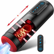 Load image into Gallery viewer, Masturbieren für Männer Masturbator, Sex Spielzeug für die Männer mit 9 Teleskopfunktion &amp; Saugmodi &amp; Vibration, Taschenmuschi Blowjob Masturbatoren, 3D Realistisch Vagina Heizung LCD Display Sex Toys