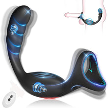 Load image into Gallery viewer, nal Vibrator Prostata Stimulation Männer mit Penisring Sex Spielzeug für die Männer Anal Dildo Analplug Analvibratoren für Mann Anal Plug Vibratorensets für Männer mit 9 Vibrationsmodi Sex Toys