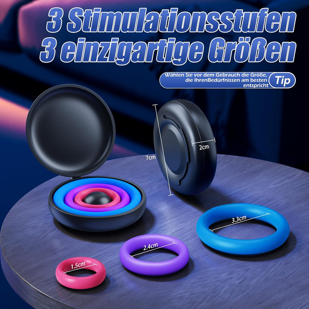 penisringe Wiederverwendbares Silikon -Bonbonfarben 3 verschiedene Größen penispumpe sex spielzeug für die paare penis ring sexspielzeug cockring penis sleeve sex spielzeug für die männer penishülle