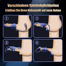 Load image into Gallery viewer, Elektrischer Masturbator Penistrainer Vibrator, Masturbieren für Männer mit 9 Vibration, 4IN 1 Sexspielzeug Penis Eichel Hodensack AnalVibrator Prostata Stimulator Masturbatoren Sex Spielzeug für Männ