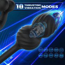 Load image into Gallery viewer, Männlicher Prostata Stimulator Massagegeräte Analvibratoren mit Penisring Analplug für Männer APP Steuerung Analplug 10 Vibrationen und 10 Swing modi Dehnbar Silikon Penisringe Sexspielzeug