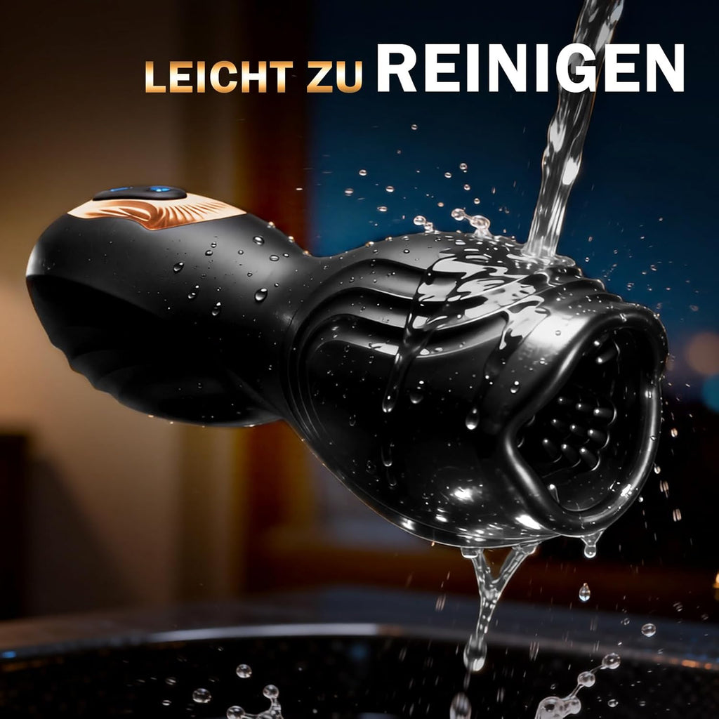 Penis Vibrator mit 10 360°-Rundum-Rotationen und 10 Vibrationen, Sex Spielzeug für die Männer Eichel Stimulation Masturbator Masturbieren für Männer Elektrisch