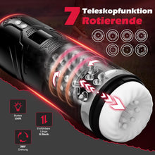 Load image into Gallery viewer, Masturbieren für Männer Elektrisch, Masturbator Sex Spielzeug für die Männer Solo mit 7 Vibration Stoß und Rotationsmodi, 3 in 1 Sexspielzeug Taschenmuschi Penis Masturbatoren Sex Toys Pussy