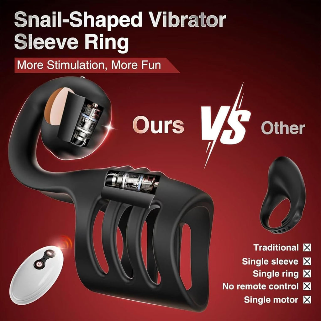 Penisring Vibrator Sex Spielzeug für Paare, 10 Vibrationsmodi mit Fernbedienung Cockring Penistrainer Prostata Massage Klitoris Stimulator Frauen, zur Erektion Verbessern Verzögerte Ejakulation