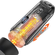 Load image into Gallery viewer, Masturbator Sex Spielzeug für die Männer solo, Masturbieren elektrisch mit Heizung 10 Vibrations-, 4 Saug- und 4 Schubmodi, Mann Penis Pumpe Pussy Sexspielzeug Blowjob Taschenmuschi Groß Masturbatoren