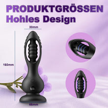 Load image into Gallery viewer, Kabelloser Vibrations Analplug Prostata Massager für Männer mit Fernbedienung 10 Vibrationsmodi Kugel Design IPX6 Wasserdicht Magnetisches Laden Medizinisches Silikon Leise Schwar