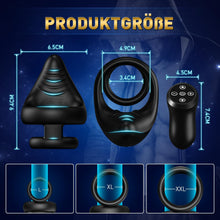 Load image into Gallery viewer, Penisring Perineum Prostata Stimulation Männer, Vibratorensets Sex Spielzeug Für Die Männer Penisringe, Vibrator Mit Fernbedienung Dual Cockring Massagegerät, Sexspielzeug Für Paare Extrem Sex