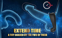 Load image into Gallery viewer, Vibrator mit APP-Steuerung Silikon Cockring für Penis/Hoden Stimulation, 3 IN 1 MULTIFUNKTIONALES DESIGN, 9 Vibrationsmodi, Wasserdichter Hodenringe Paarvibrator Sexspielzeug für Männer