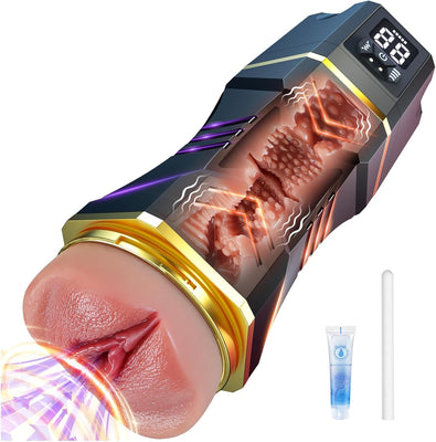 Sex Spielzeug Taschenmuschi Masturbieren für die Männer Elektrisch Solo - Sexspielzeug Masturbator Penispumpe Toyset für Man Handfrei, Sex Muschi Pussy Toys Masturbatoren mit 5 Saugen & 9 Vibrieren