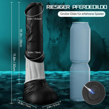 Load image into Gallery viewer, Fantasy Pferd Anal Dildo 5 cm Durchmesser Analvibratoren für Mann Frau, Vibrator Sex Spielzeug für die Frau Männer, 30CM Knoten Analplug Dilatatoren XXL Analvibratoren mit 7 kraftvolle Stoßfunktion
