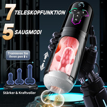 Load image into Gallery viewer, Beheizter Sex Spielzeug für die Männer Masturbator, Masturbieren für Männer 10 Vibrations &amp; 7 Stoß &amp; 5 Saugmodi, Zungenleck Taschenmuschi Sexspielzeug Masturbatoren, App-Steuerung Sex Toys Penispumpe