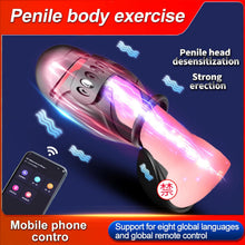 Load image into Gallery viewer, Elektrischer Masturbator Silikon Penis Trainer Vibrator mit 9 Vibrationsmodi, Eichel Stimulator Masturbatoren Mann mit App Steuerung Masturbieren Männer Sex Toys für Männer und Paare