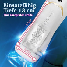 Load image into Gallery viewer, Masturbieren für Männer Elektrisch 10 Vibrationsstufen&amp; 3 Saugstufen Masturbator Männer 42℃ Taschenmuschi Sexspielzeug Vibratorstarb Männer Elektrischer Masturbator taschenmuschi weiß