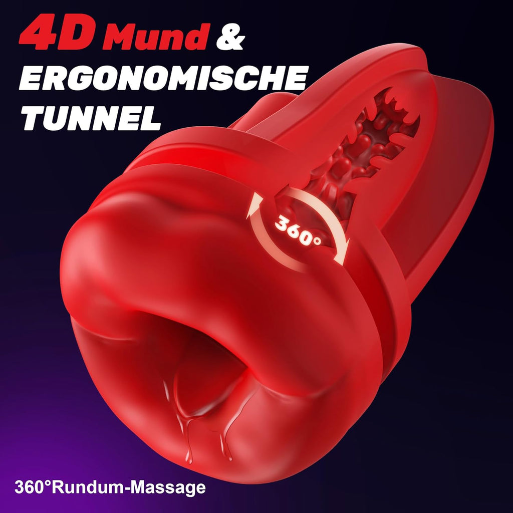 Elektrischer Masturbator Masturbieren für Männer 9 Vibration, Penistrainer App-steuerung mit Heizstab, Sex Spielzeug für die Männer Solo Masturbatoren Oral Vibrator Penis Sexspielzeug