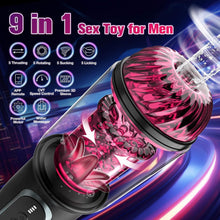 Load image into Gallery viewer, Elektrischer Masturbator Masturbieren Sex Spielzeug für Männer 5 Teleskop 5 Rotierend 5 Saugen, Vibratorensets APP Fernbedienung Vagina Pussy Sex Toys Penispumpe, Masturbatoren Taschenmuschi