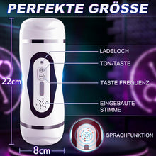 Load image into Gallery viewer, Elektrischer Masturbator Mann Cup Heizfunktion mit 10 Modi Masturbieren für Männer Sex Spielzeug für die Männer Soundfunktion Sexspielzeug Taschenmuschi Penis Masturbatoren Vibrator Blowjob