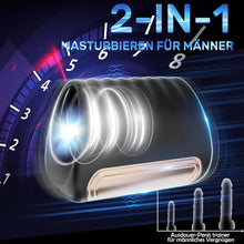 Load image into Gallery viewer, Elektrischer Masturbator Penistrainer Vibrator mit App Steuerung Masturbieren Männer mit 10 Modi, 2 in1 Sexspielzeug Eichel Stimulator mit Penisring Mann Sex für solo