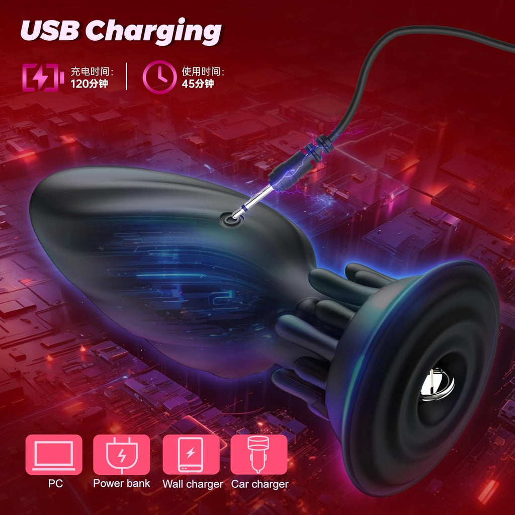 Analvibratoren für Man, Prostata Stimulation Männer Analplug Sex Spielzeug für die Männer mit 10 Vibrationen und 10 Rotationsmodi Fernbedienung Anal Plug Dildo für Paare Buttplug Sexspielzeug